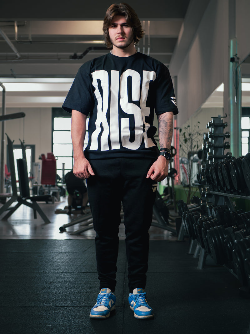 T-Shirt "PUSH HARDER" - schwarz