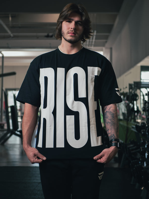 T-Shirt "PUSH HARDER" - schwarz