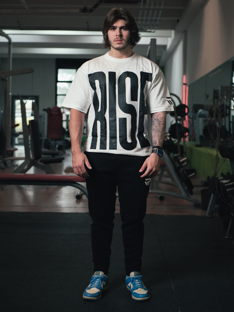 T-Shirt "PUSH HARDER" - weiß