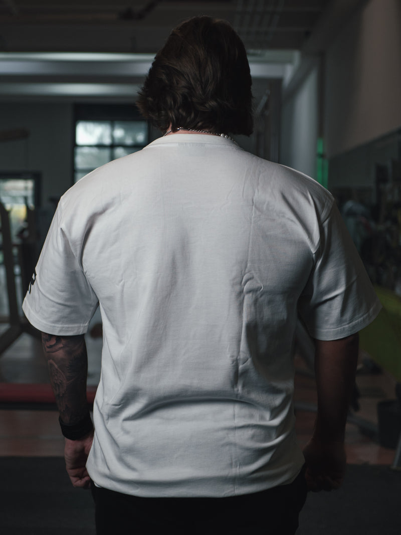 T-Shirt "PUSH HARDER" - weiß
