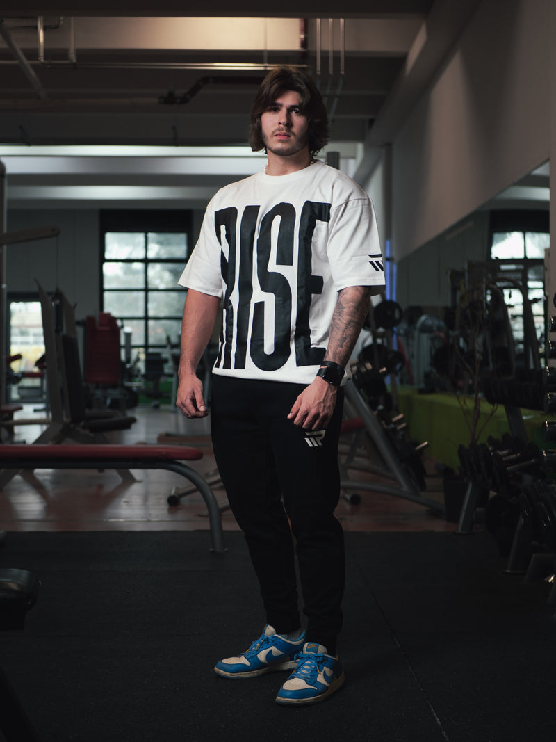 T-Shirt "PUSH HARDER" - weiß